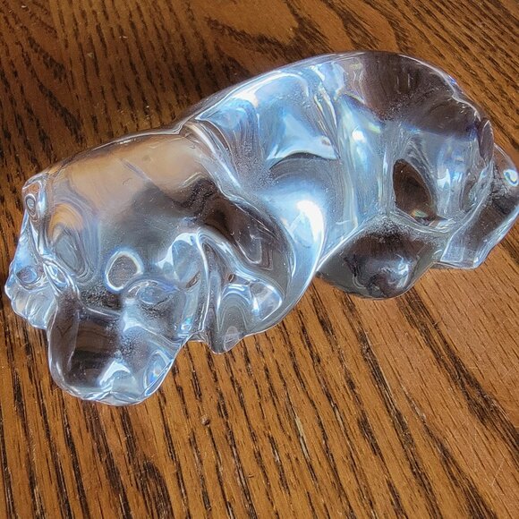 Vintage Princess House Crystal Reclining Dog Figurine-1990s - Picture 3 of 5